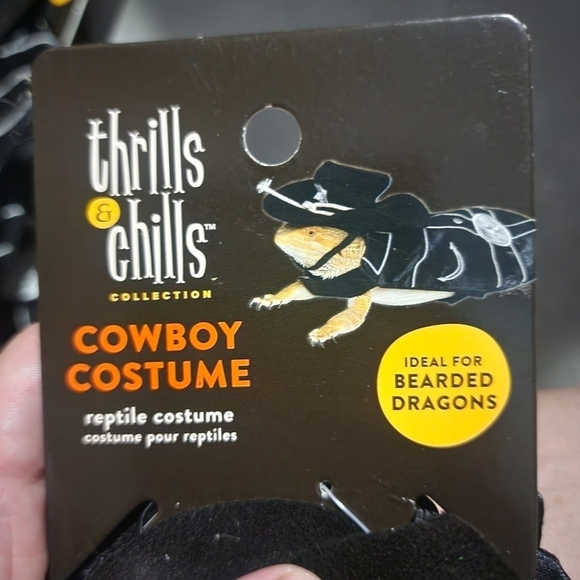 NWT Thrills & Chills Pet Reptile Cowboy Halloween Costume Bearded Dragon New - Picture 4 of 5